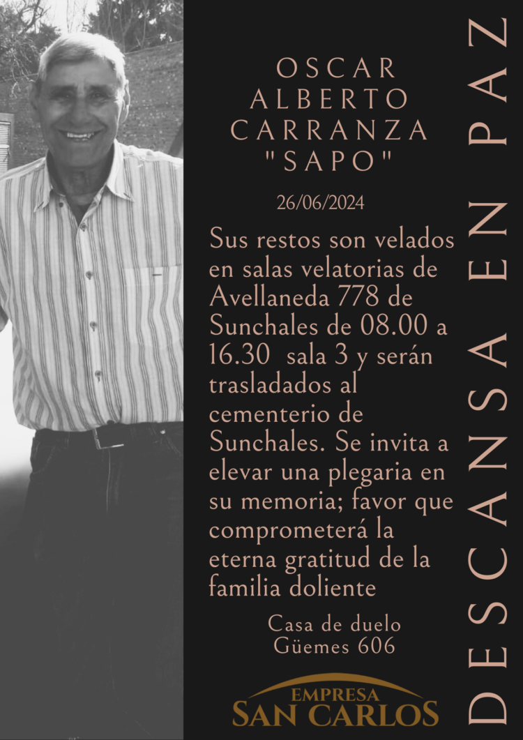 Oscar Alberto Carranza “Sapo”