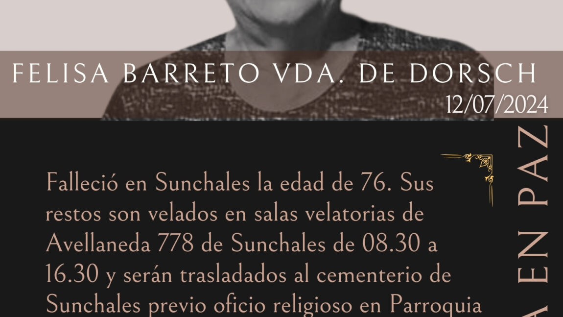 Felisa Barreto vda. de Dorsch