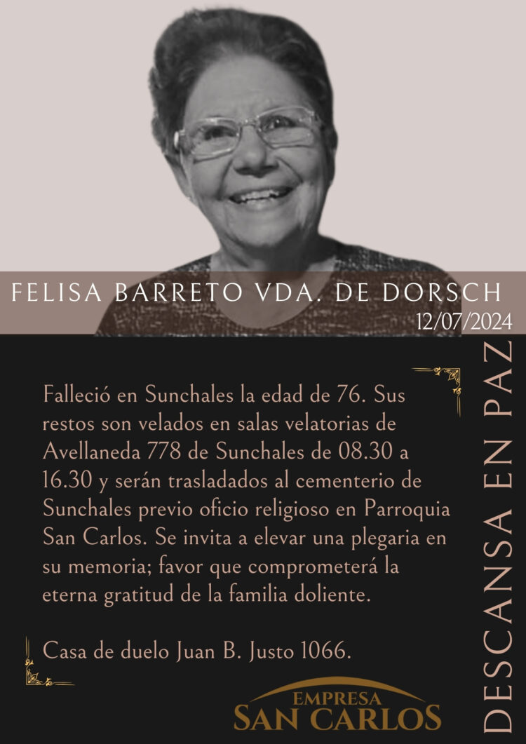 Felisa Barreto vda. de Dorsch