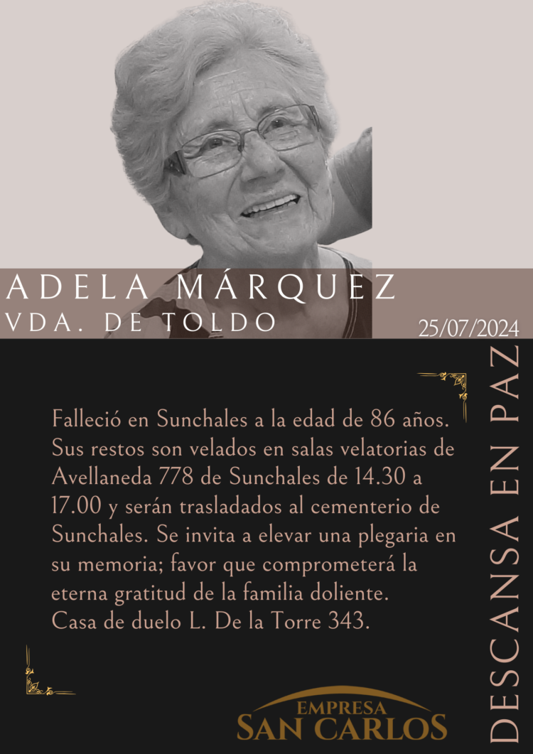 Adela Márquez vda de Toldo