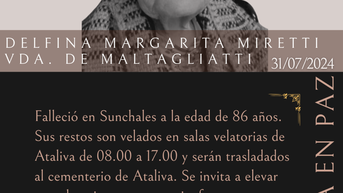 Delfina Margarita Miretti vda. de Maltagliatti