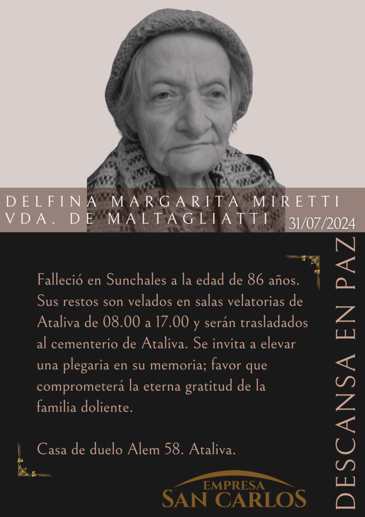Delfina Margarita Miretti vda. de Maltagliatti