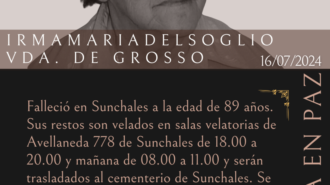 Irma Maria Delsoglio vda. de Grosso
