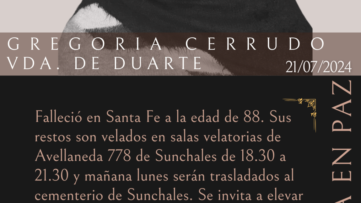 Gregoria Cerrudo Vda. de Duarte