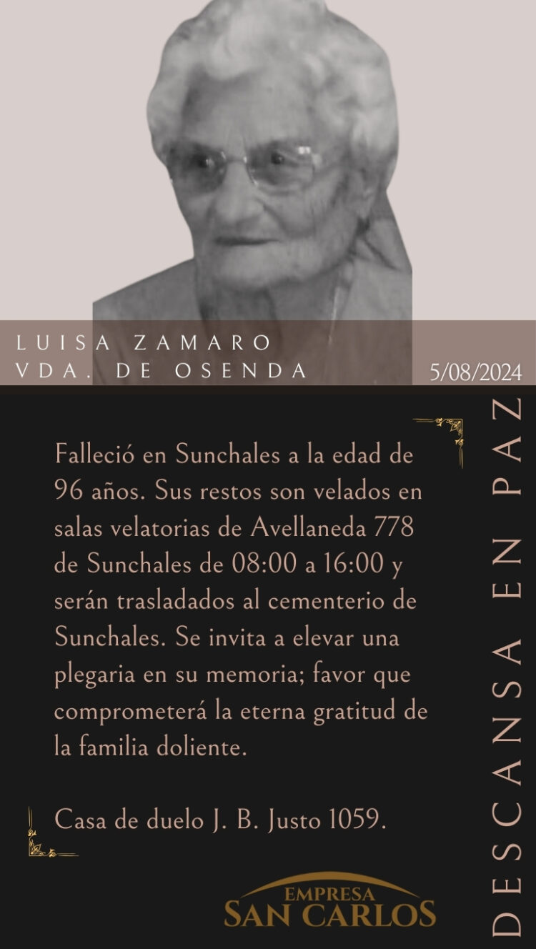 Luisa Zamaro Vda. de Osenda