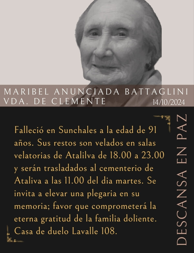 Maribel Anunciada Battaglini Vda. de Clemente