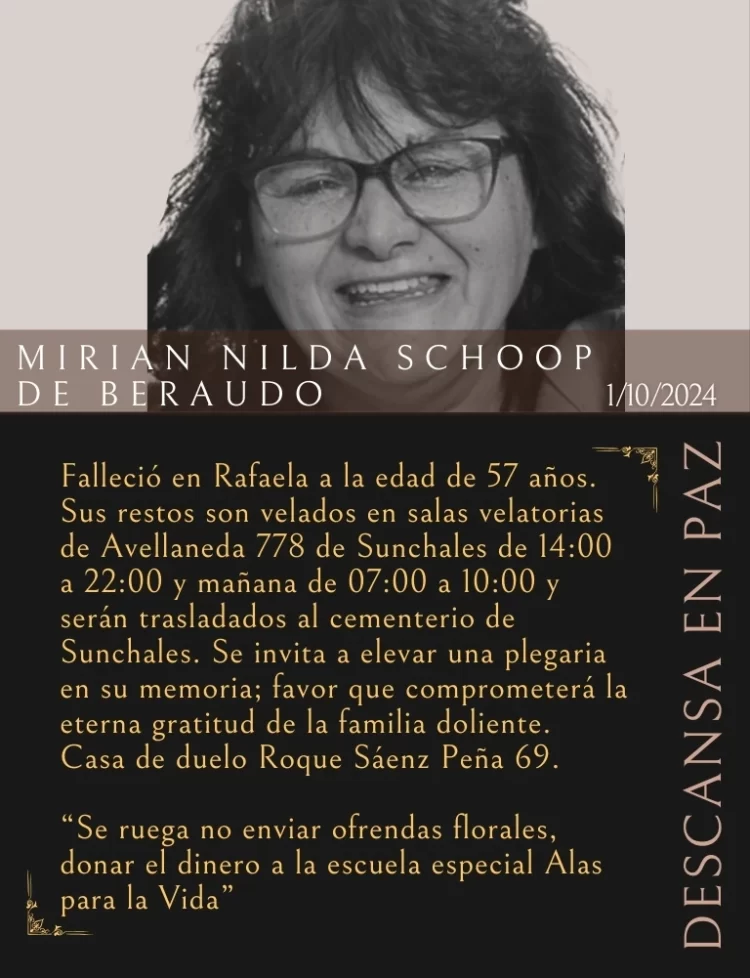Mirian Nilda Schoop de Beraudo