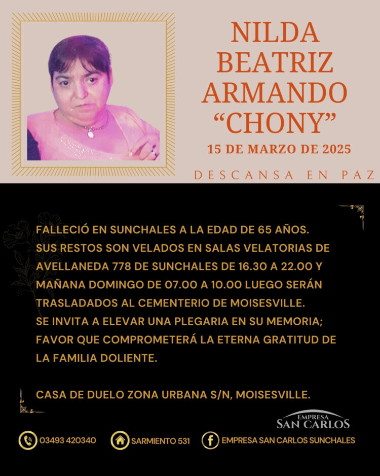 Nilda Beatriz Armando “Chony”