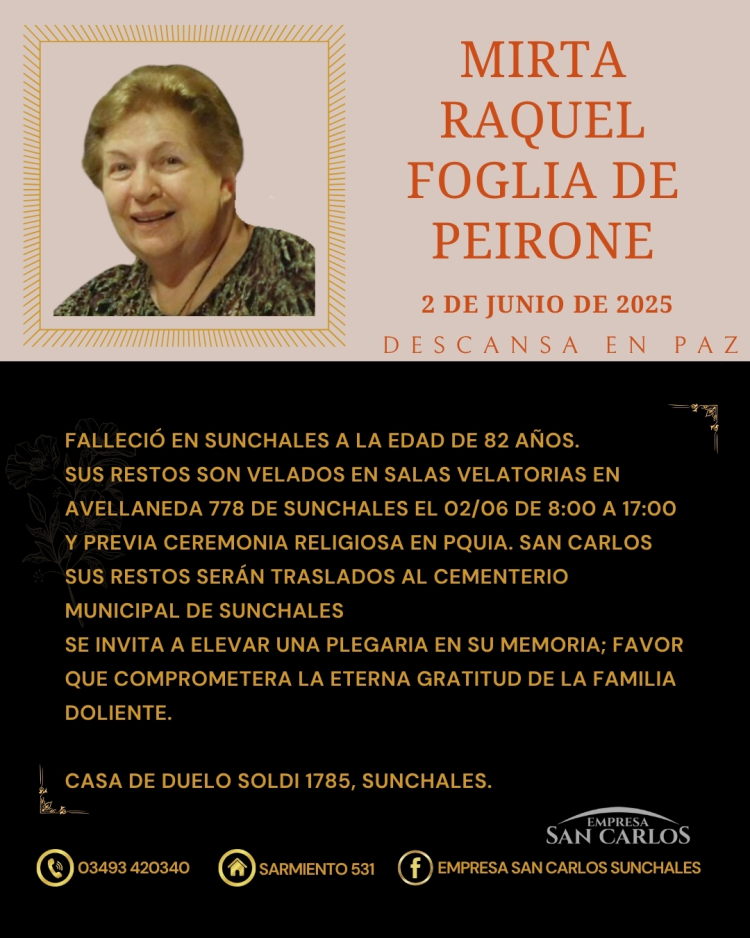 Mirta Raquel Foglia de Peirone