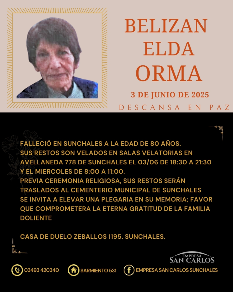 Belizan Elda Orma