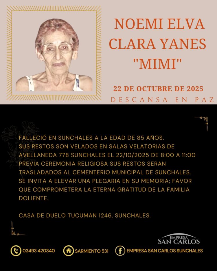Noemi Elva Clara Yanes “MIMI”